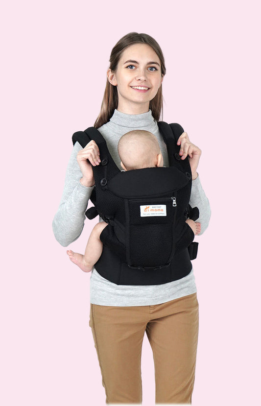 Adjustable Baby Carrier with Waist Stool – Full Stage Breathable Sling for Newborns to Toddlers
