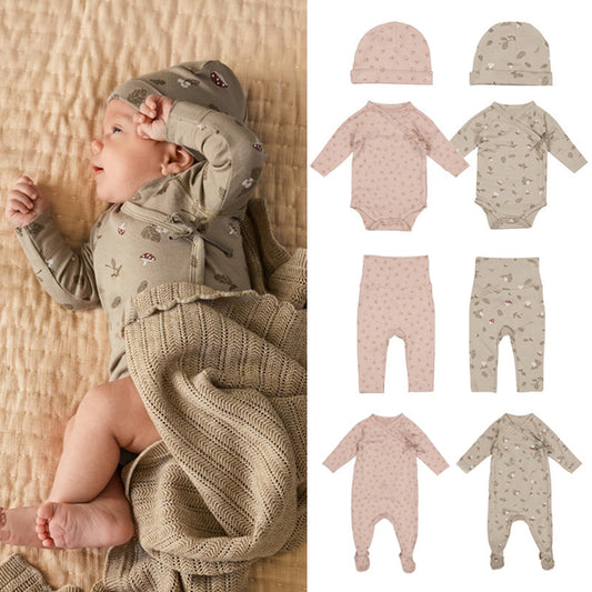 Cute & Comfy 3-Pack Baby Cotton Printed Rompers - Perfect for Climbing Adventures!