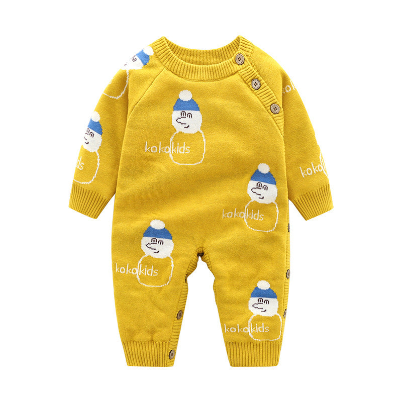 Thickened Newborn Crawling Clothes – Soft and Warm Baby Outfit