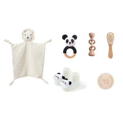 Adorable 3-Piece Infant Comfort Rattle & Rabbit Bath Towel Gift Set – Perfect for Cozy Moments!