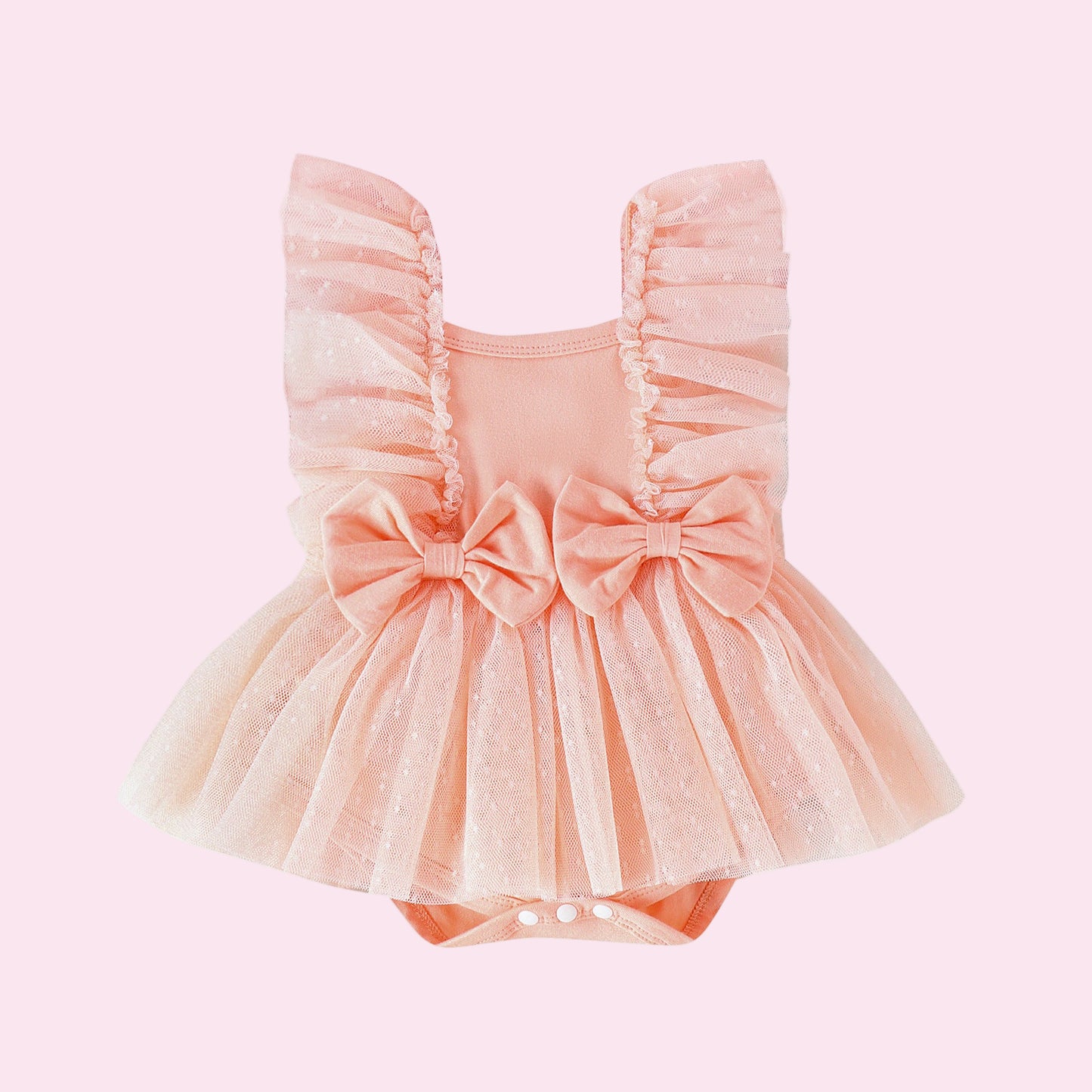 Baby Princess Jumpsuit Dress – Adorable Net Skirt Bodysuit for Newborn Girls