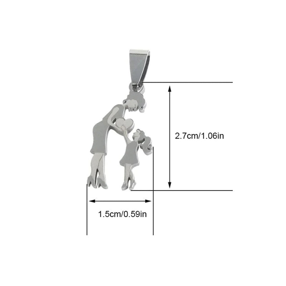 Mother & Child Necklace – Stainless Steel Symbol of Endless Love