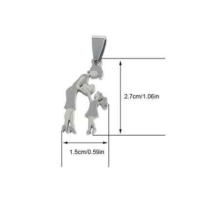 Mother & Child Necklace – Stainless Steel Symbol of Endless Love