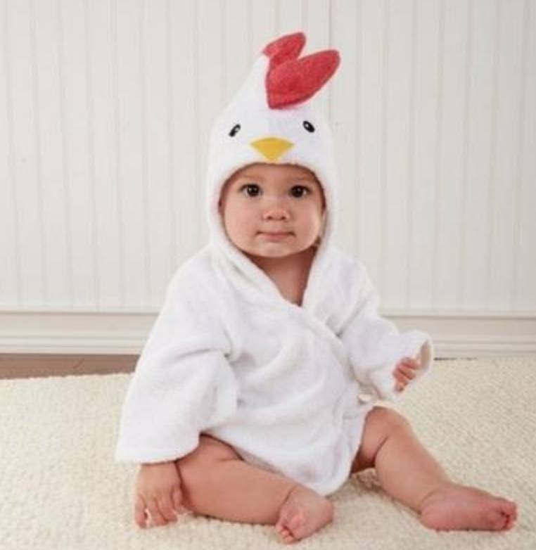 Cartoon Animal Baby Bathrobe – Soft Cotton Hooded Towel for Babies and Toddlers
