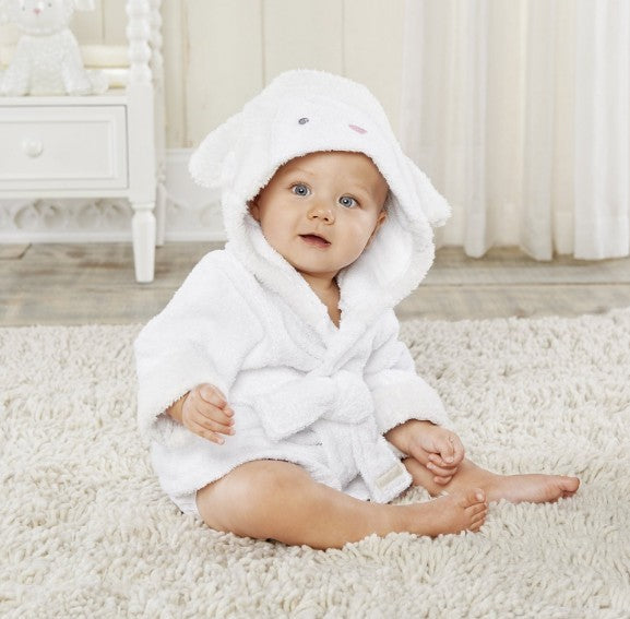 Cartoon Animal Baby Bathrobe – Soft Cotton Hooded Towel for Babies and Toddlers