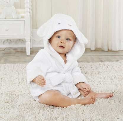 Cartoon Animal Baby Bathrobe – Soft Cotton Hooded Towel for Babies and Toddlers