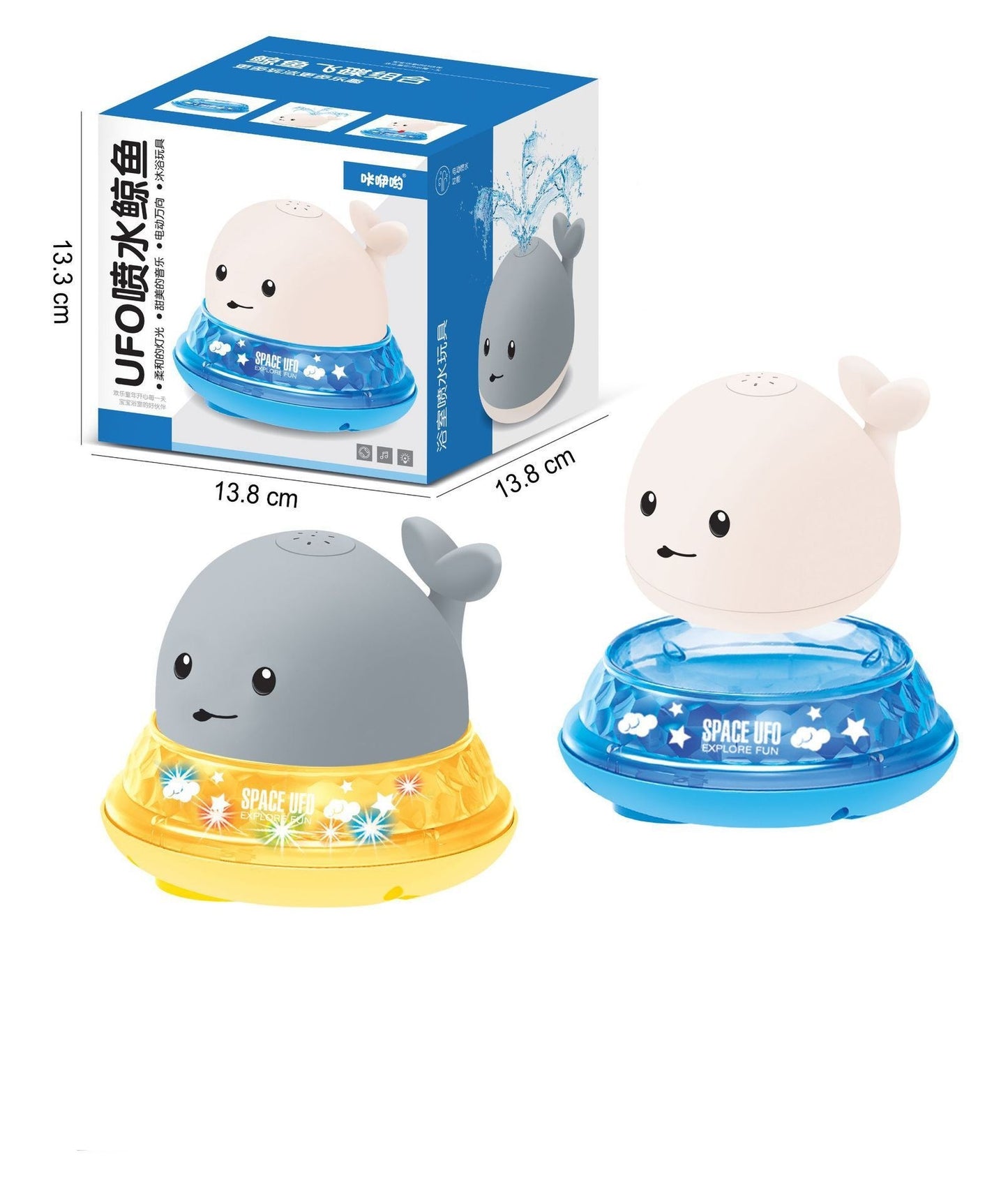 Baby Whale Bath Toy – Floating Sprinkler with LED Lights & Music