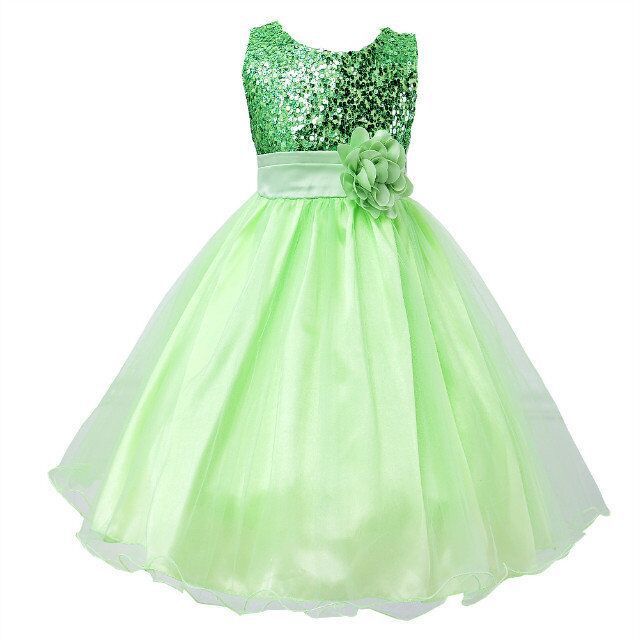 Baby Sequin Flower Girl Dress – Elegant Princess Outfit for Weddings and Special Occasions