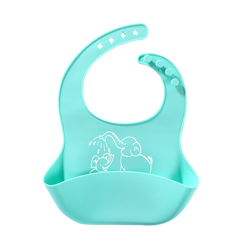Baby Silicone Feeding Bib – Waterproof Meal Bib with Food Catcher Pocket