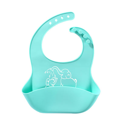 Baby Silicone Feeding Bib – Waterproof Meal Bib with Food Catcher Pocket