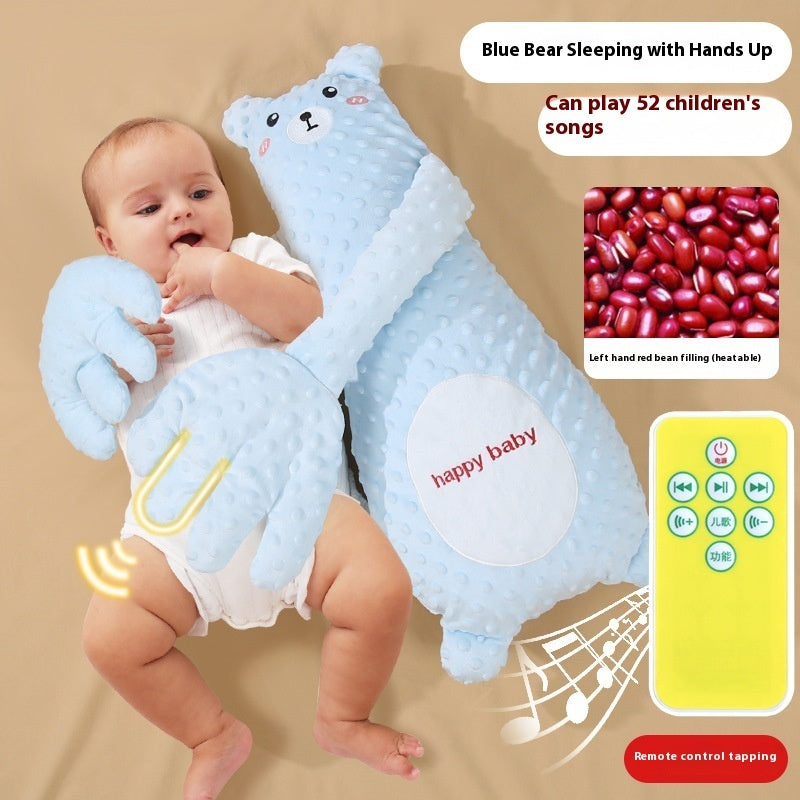 3-in-1 Cartoon Infant Exhaust Pillow with Remote - Soothing Comfort for Sleepy Babies!