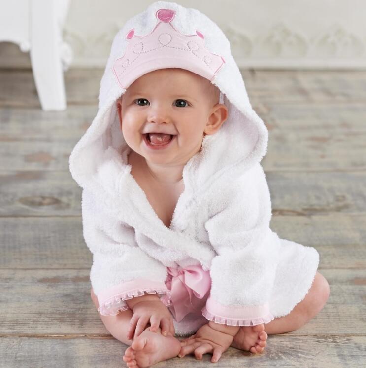Cartoon Animal Baby Bathrobe – Soft Cotton Hooded Towel for Babies and Toddlers