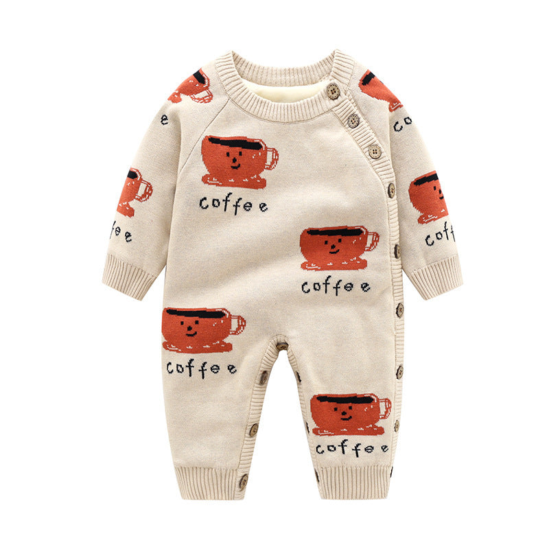 Thickened Newborn Crawling Clothes – Soft and Warm Baby Outfit