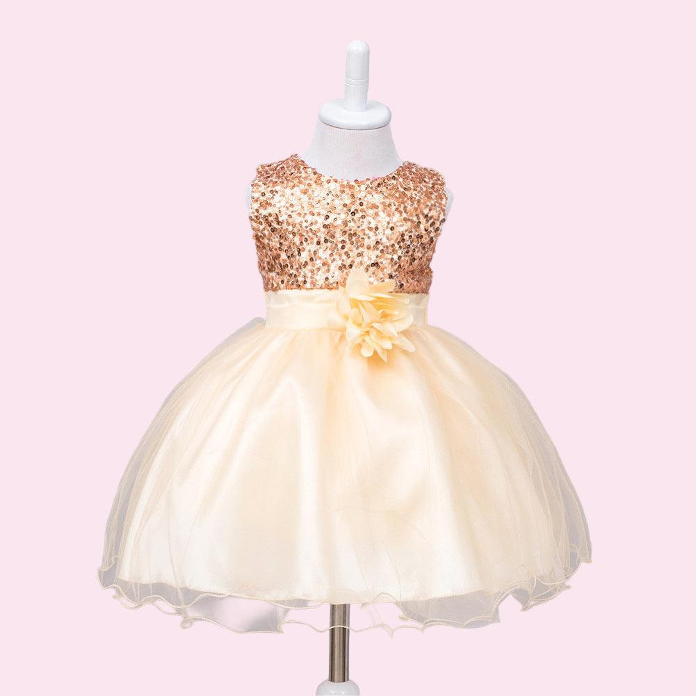 Baby Sequin Flower Girl Dress – Elegant Princess Outfit for Weddings and Special Occasions