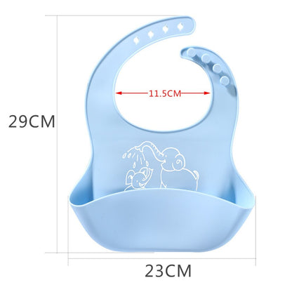Baby Silicone Feeding Bib – Waterproof Meal Bib with Food Catcher Pocket