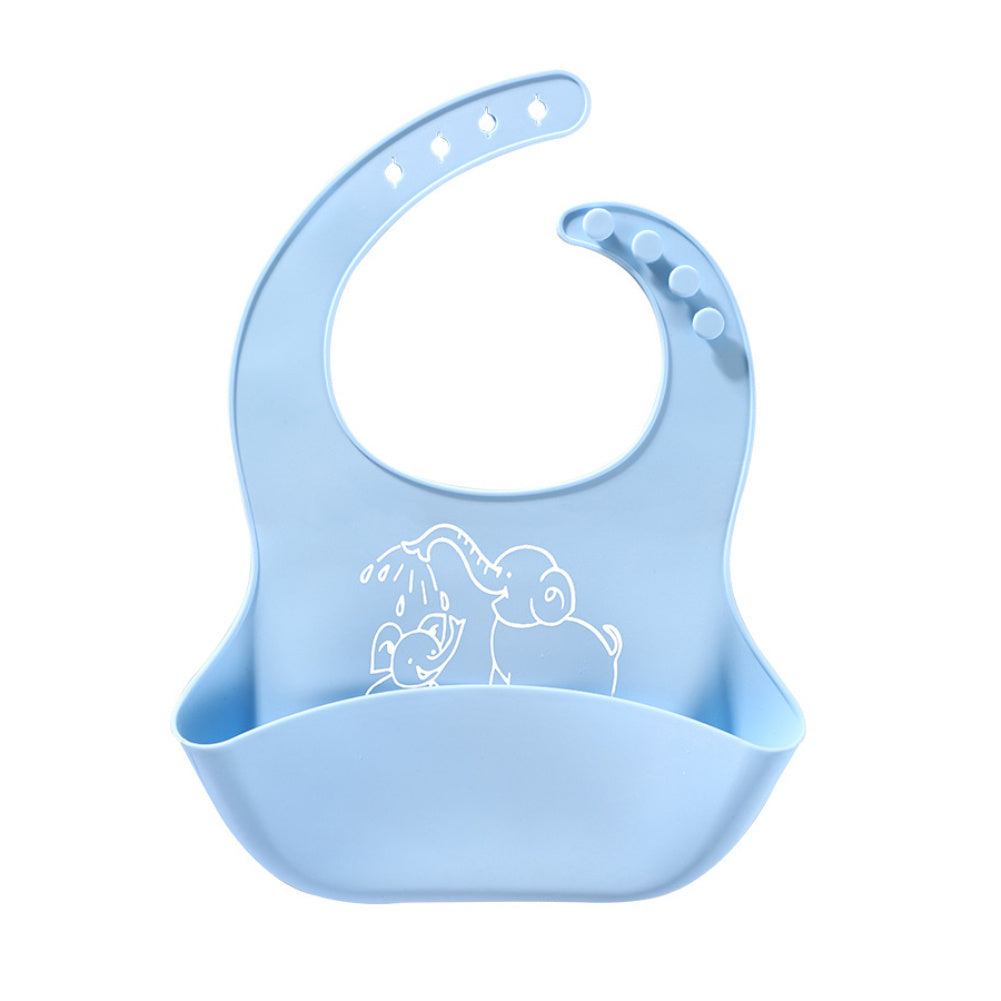 Baby Silicone Feeding Bib – Waterproof Meal Bib with Food Catcher Pocket