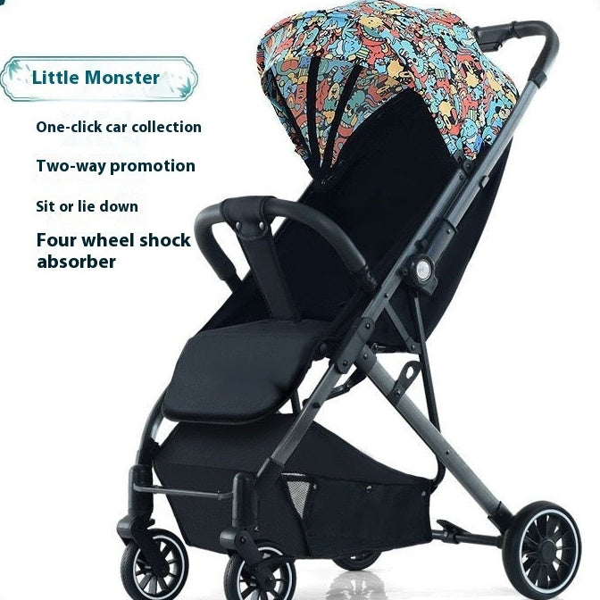 Ultra-Light Pull Rod Baby Stroller – Compact, Foldable, and Perfect for Summer