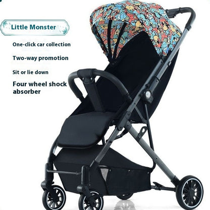 Ultra-Light Pull Rod Baby Stroller – Compact, Foldable, and Perfect for Summer