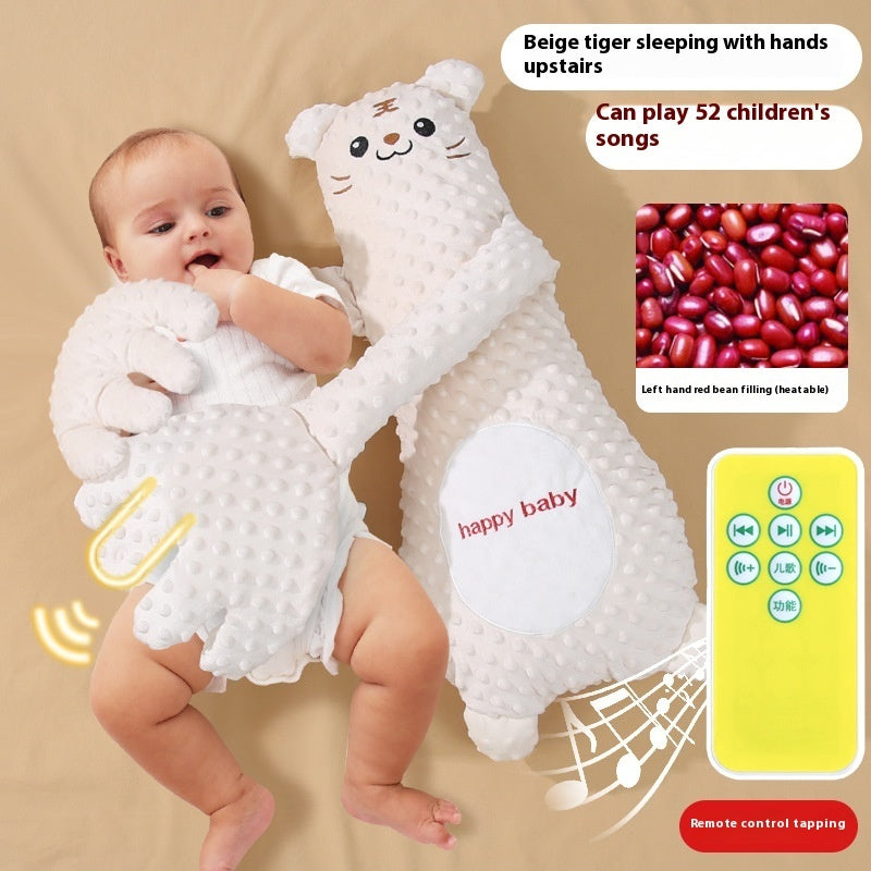 3-in-1 Cartoon Infant Exhaust Pillow with Remote - Soothing Comfort for Sleepy Babies!