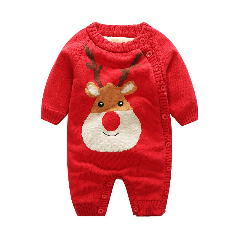 Thickened Newborn Crawling Clothes – Soft and Warm Baby Outfit
