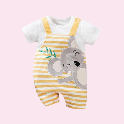 Baby Girl Summer Jumpsuit – Lightweight Short-Sleeve Outfit for Warm Days
