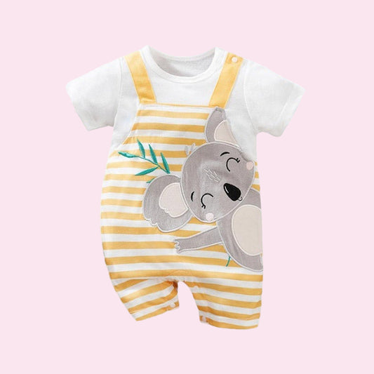 Baby Girl Summer Jumpsuit – Lightweight Short-Sleeve Outfit for Warm Days