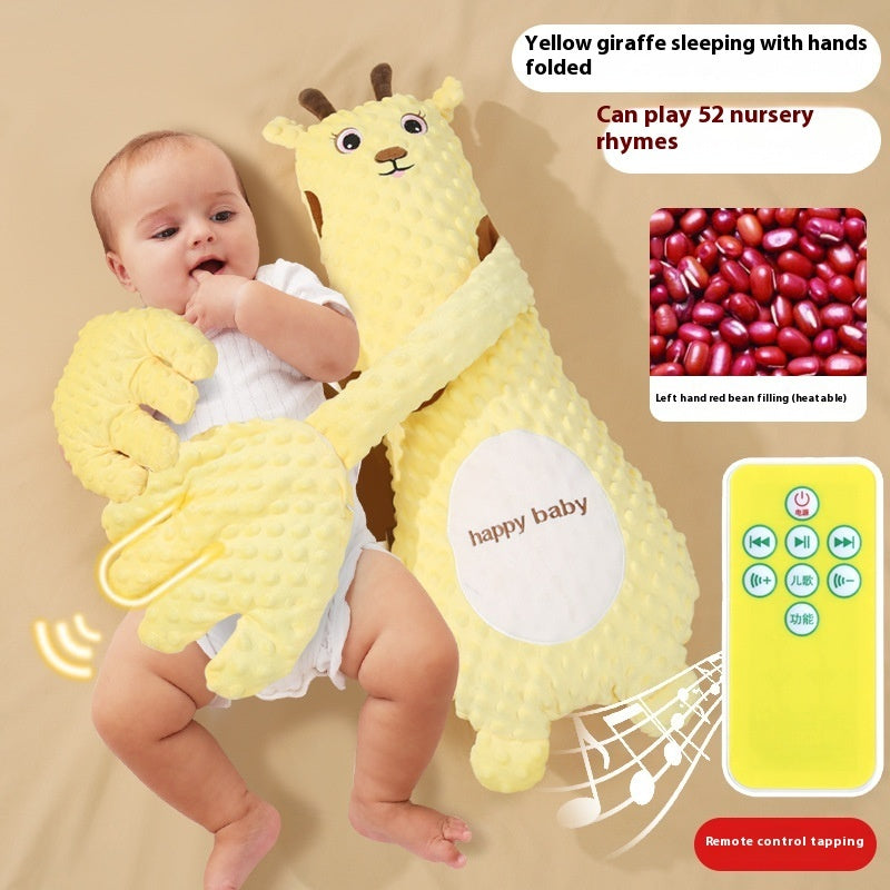 3-in-1 Cartoon Infant Exhaust Pillow with Remote - Soothing Comfort for Sleepy Babies!