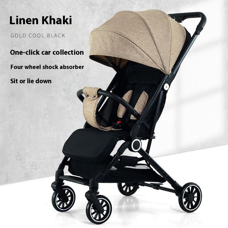 Ultra-Light Pull Rod Baby Stroller – Compact, Foldable, and Perfect for Summer