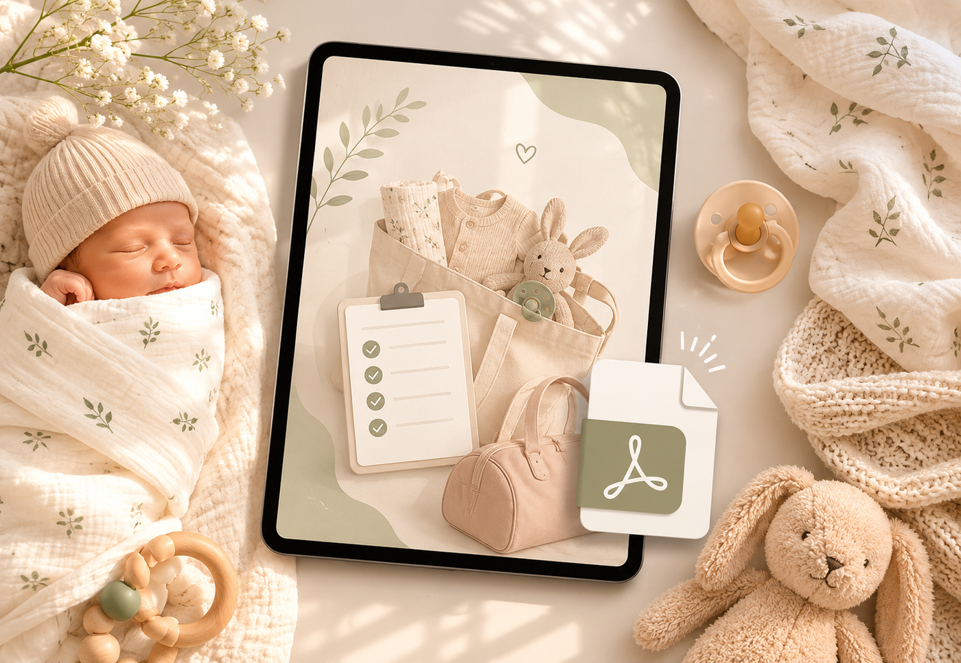 Babayloom Newborn Bundle on iPad and iPhone