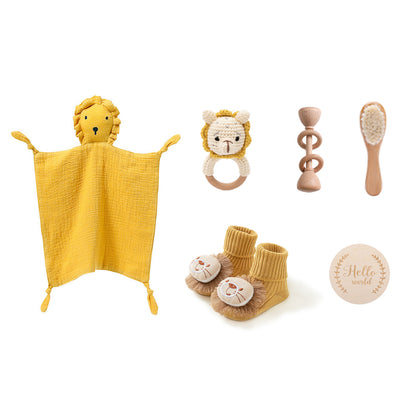 Adorable 3-Piece Infant Comfort Rattle & Rabbit Bath Towel Gift Set – Perfect for Cozy Moments!