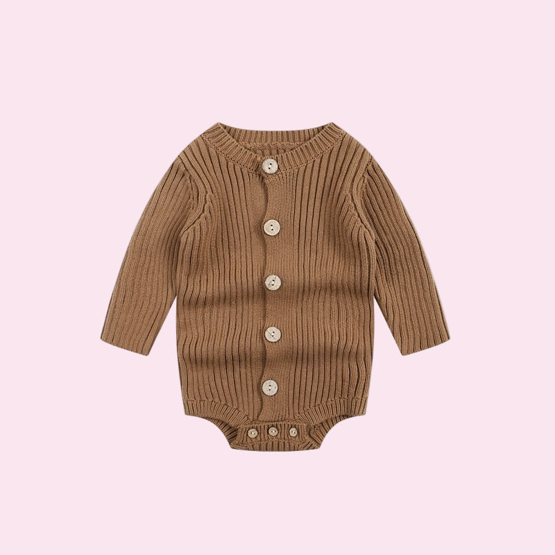Knitted Baby Bodysuit – Cozy One-Piece Sweater Outfit for Infants