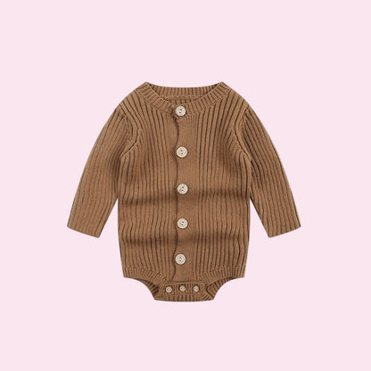 Knitted Baby Bodysuit – Cozy One-Piece Sweater Outfit for Infants