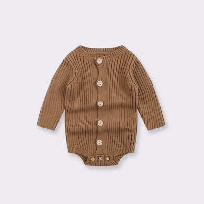 Knitted Baby Bodysuit – Cozy One-Piece Sweater Outfit for Infants