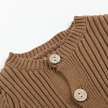 Knitted Baby Bodysuit – Cozy One-Piece Sweater Outfit for Infants