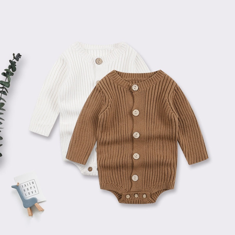 Knitted Baby Bodysuit – Cozy One-Piece Sweater Outfit for Infants