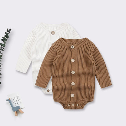 Knitted Baby Bodysuit – Cozy One-Piece Sweater Outfit for Infants