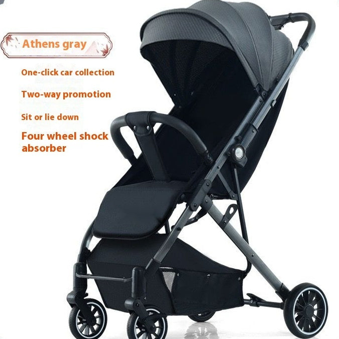 Ultra-Light Pull Rod Baby Stroller – Compact, Foldable, and Perfect for Summer