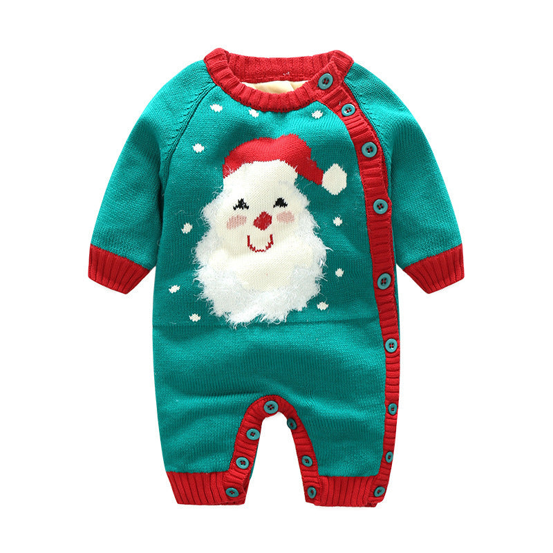 Thickened Newborn Crawling Clothes – Soft and Warm Baby Outfit