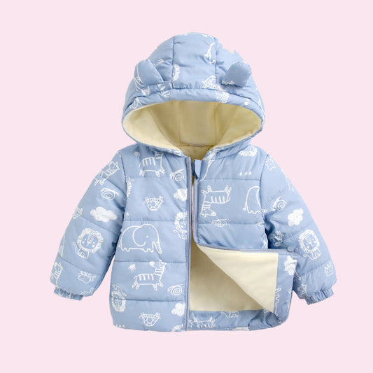 Cozy 3-in-1 Down Padded Jacket for Babies - Stay Warm & Stylish This Winter!