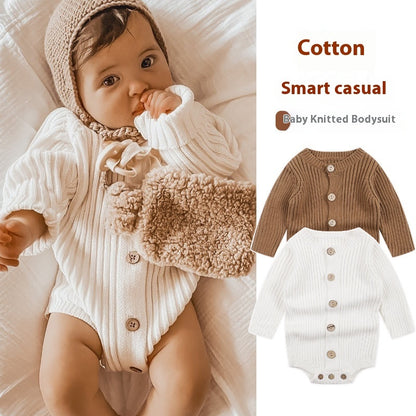 Knitted Baby Bodysuit – Cozy One-Piece Sweater Outfit for Infants