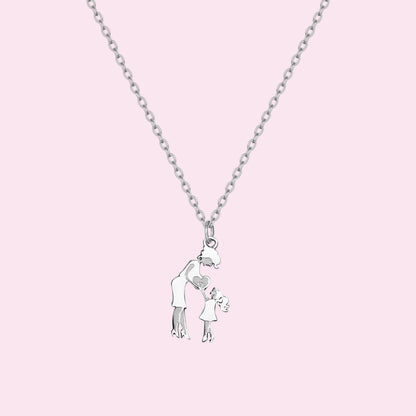 Mother & Child Necklace – Stainless Steel Symbol of Endless Love