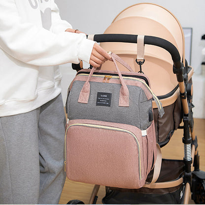 Large Capacity Insulated Crib Backpack for Mums - Keep Milk Fresh &amp; Essentials Handy!