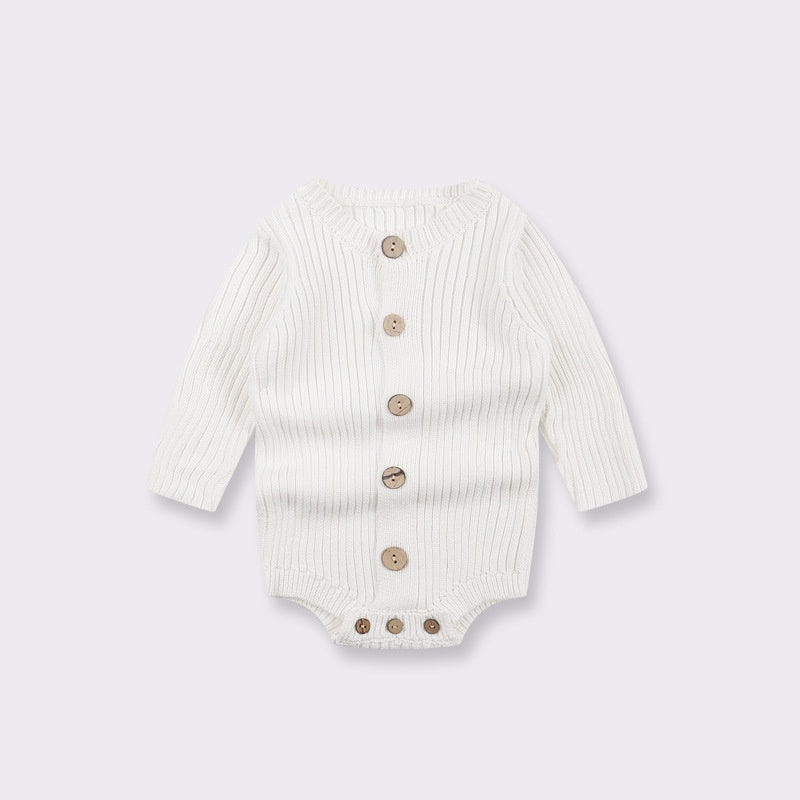 Knitted Baby Bodysuit – Cozy One-Piece Sweater Outfit for Infants